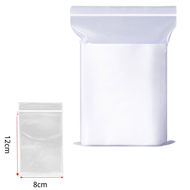 [8cm x 12cm] Resealable Reusable Zip Lock ziplock self Seal Clear Plastic Bags - Polar Tech Australia