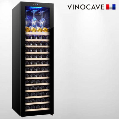 [108 Bottle][CWC-280A] Vinocave Stainless Steel Freestanding Wine Refrigerator Drink Bar Cooler Fridge - Polar Tech Australia