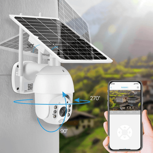 [RSD-Q3-WIFI]][TUYA Smart Home][1080P FHD][WIFI Version] Solar Panel Battery Powered Wireless Wire-Free IP66 Outdoor PTZ Camera - Polar Tech Australia