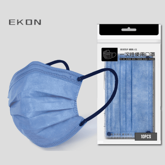 [10PCS] EKON Morandi 4 Ply Layer Strong Protection Fashion Skin-Friendly Face Masks - Polar Tech Australia