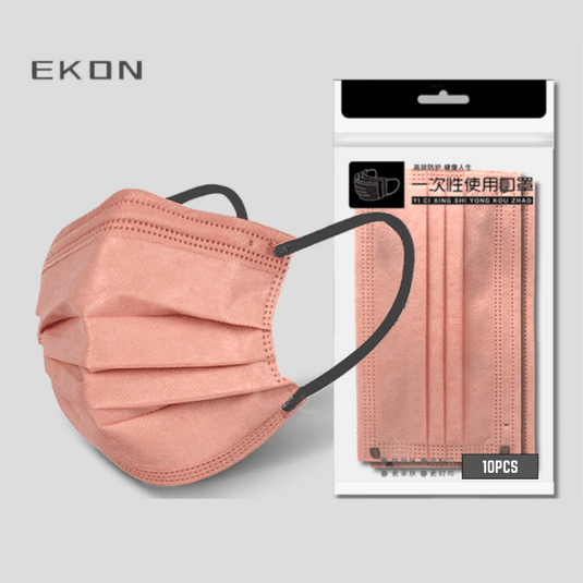 [10PCS] EKON Morandi 4 Ply Layer Strong Protection Fashion Skin-Friendly Face Masks - Polar Tech Australia