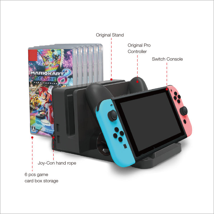 Load image into Gallery viewer, Nintendo Switch Joy-Con Four Charging Dock Charger Stand - Polar Tech Australia
