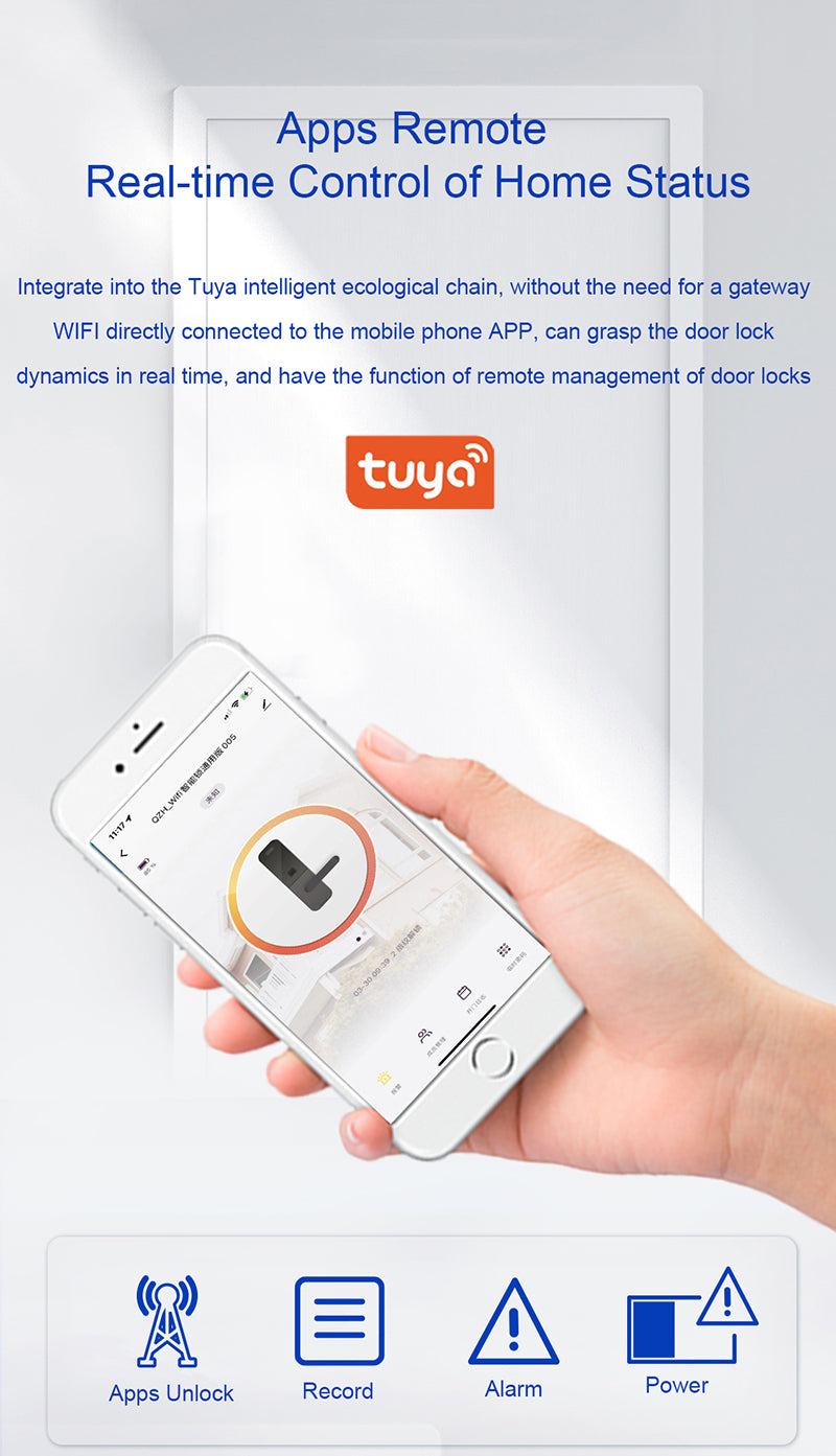 Chargez l&#39;image dans la visionneuse de la galerie, [TUYA Smart Home] Tuya Wireless Fingerprint Smart Door Lock - Polar Tech Australia
