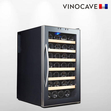 [28 Bottle][SC-28] Vinocave Stainless Steel Freestanding Wine Refrigerator Drink Bar Cooler Fridge - Polar Tech Australia