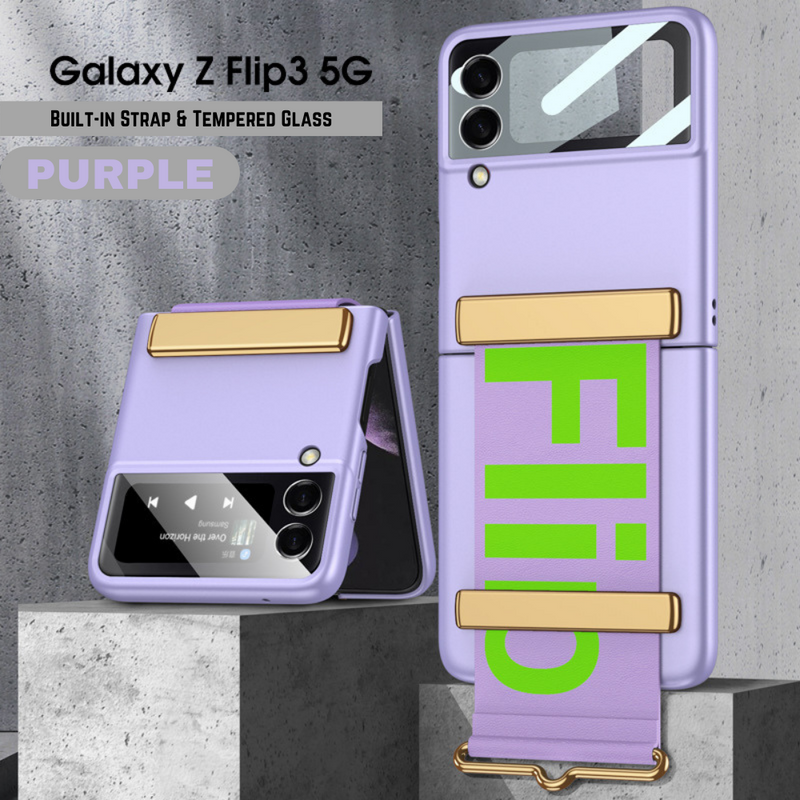 Cargue la imagen en el visor de la galería, Samsung Galaxy Z Flip 4 5G (SM-F721) Full Protection Fashion Stand Case With Built-in Strap - Polar Tech Australia
