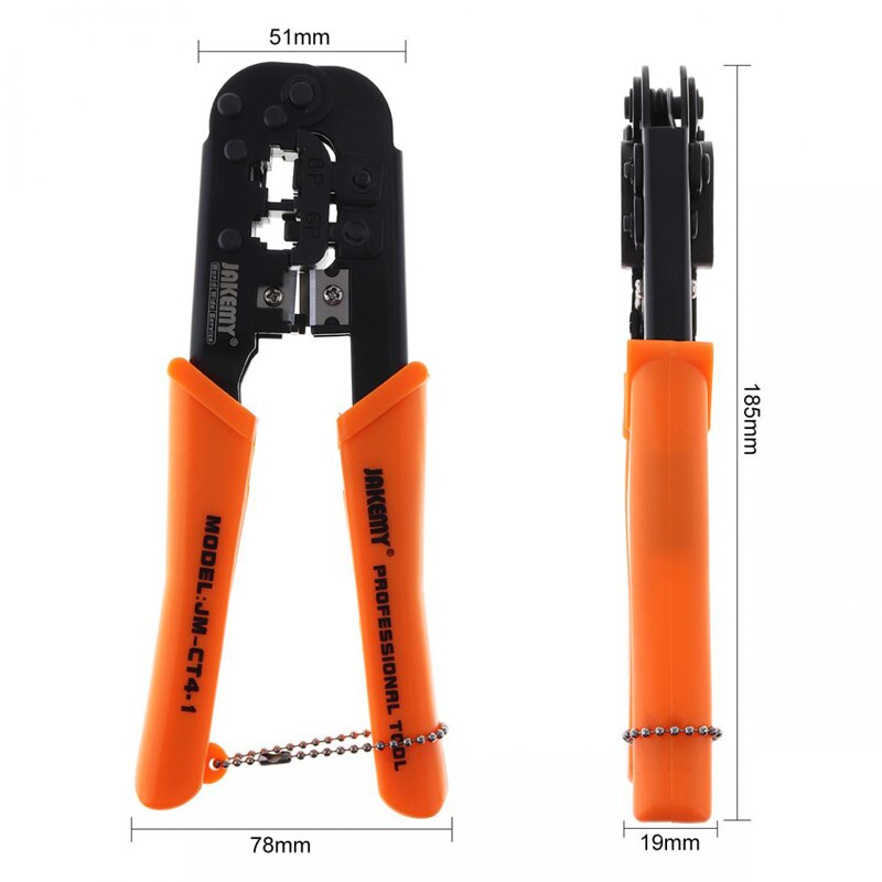 Chargez l&#39;image dans la visionneuse de la galerie, [JM-CT4-1] Jakemy Portable Self-adjusting 6P/8P Crimping Pliers Wire Cable End Sleeve Ferrule Cutter Crimper Network Ethernet Internet Cable Clamp Tool - Polar Tech Australia
