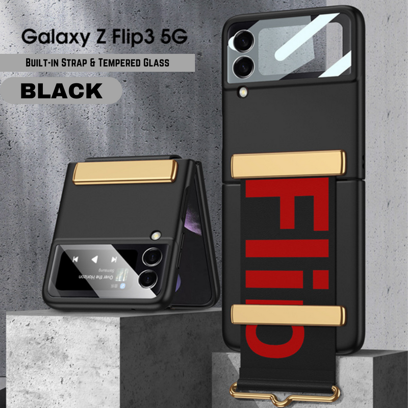 Cargue la imagen en el visor de la galería, Samsung Galaxy Z Flip 4 5G (SM-F721) Full Protection Fashion Stand Case With Built-in Strap - Polar Tech Australia
