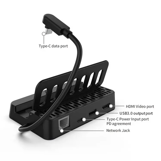 Steam Deck Docking Station Converter with HD Video Port, Gigabit Ethernet, USB 2.0 and PD Fast Charging - Polar Tech Australia