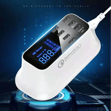 [CD-A19Q][AU Plug] 40W 8 Ports USB QC3.0 PD Quick Charger Adapter Station With Current / Voltage Meter - Polar Tech Australia