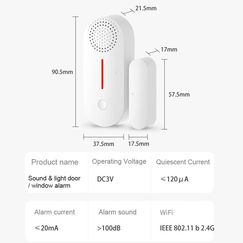 Chargez l&#39;image dans la visionneuse de la galerie, [TUYA Smart Home][Built-in Siren] Battery Powdered Door &amp; Window Sensor Alarm Burglary Detector Home Security - Polar Tech Australia
