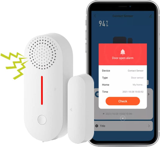 [TUYA Smart Home][Built-in Siren] Battery Powdered Door & Window Sensor Alarm Burglary Detector Home Security - Polar Tech Australia