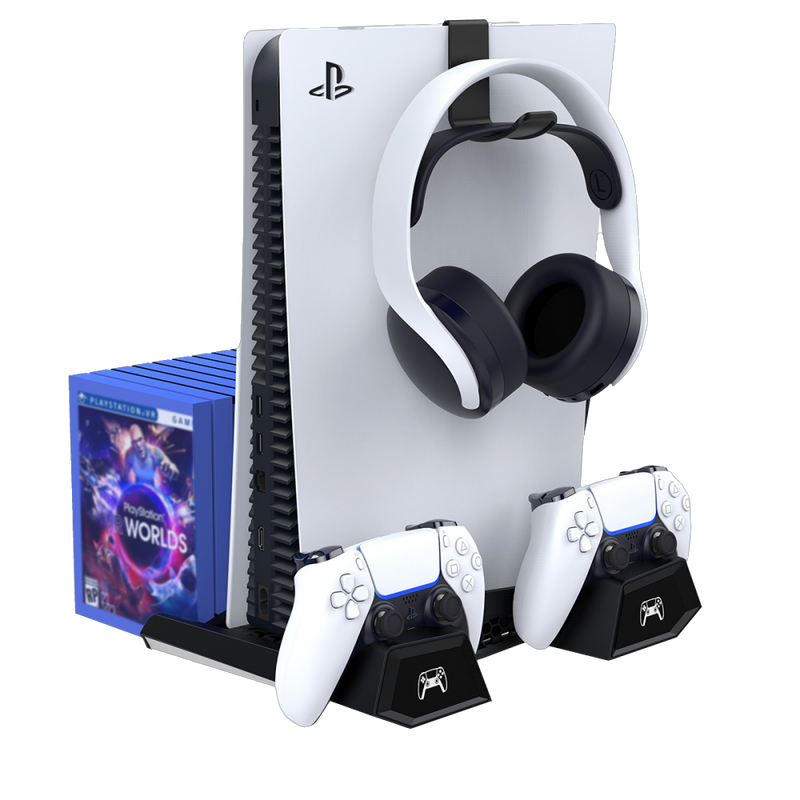 Cargue la imagen en el visor de la galería, Sony PlayStation 5 PS5 - Fast Charging Vertical Stand Dock With Built-in Cooling Fan - Polar Tech Australia
