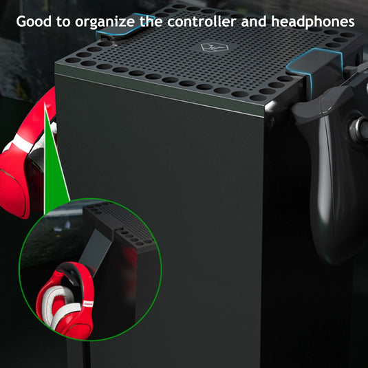 Xbox Series S X Controller Handset Headphone Holder Mount Cooling Cover - Polar Tech Australia