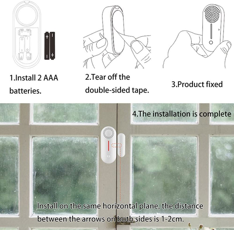 Chargez l&#39;image dans la visionneuse de la galerie, [TUYA Smart Home][Built-in Siren] Battery Powdered Door &amp; Window Sensor Alarm Burglary Detector Home Security - Polar Tech Australia
