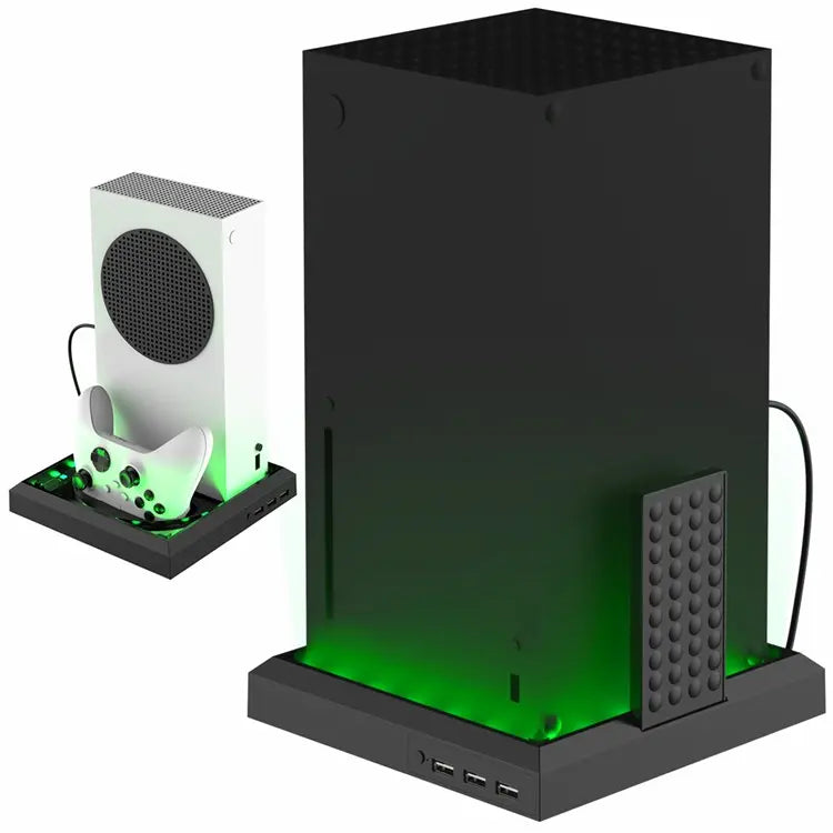 Cargue la imagen en el visor de la galería, Xbox Series S / X Game Console Holder Stand With RGB Light &amp; USB Hub - Polar Tech Australia
