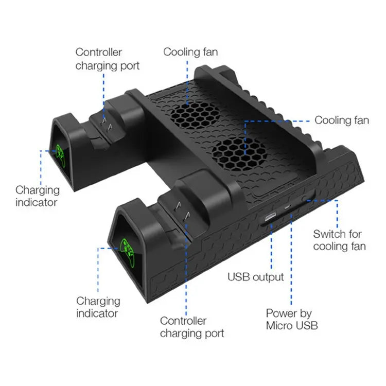 Chargez l&#39;image dans la visionneuse de la galerie, Xbox One X / S Cooling Stand with Dual Controller Charging Dock - Polar Tech Australia
