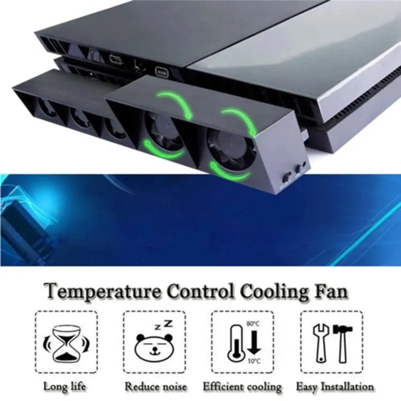 Load image into Gallery viewer, PlaySyation  PS4 Gaming Console Plastic Super Cooling Fan with Power Cable - Polar Tech Australia
