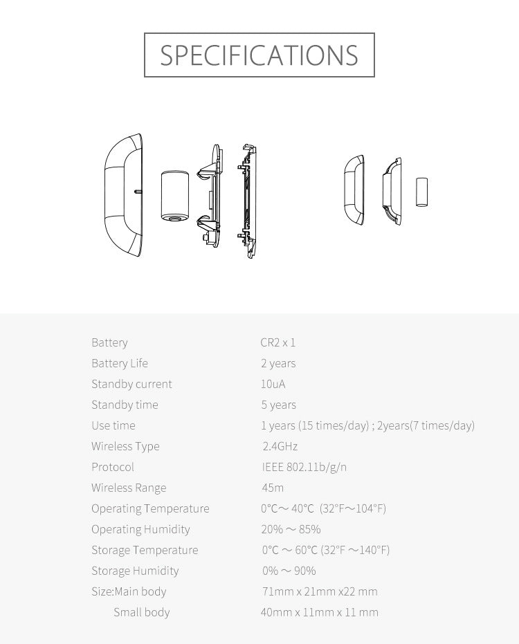 Chargez l&#39;image dans la visionneuse de la galerie, [TUYA Smart Home] NEO Wireless  Door &amp; Window Open/Closed Detector Magnetic Switch Sensor Smart Home Security Alarm - Polar Tech Australia
