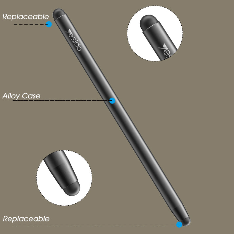 Chargez l&#39;image dans la visionneuse de la galerie, [ST01] Yesido Universal Double-Headed Passive Capacitive Touch Screen Stylus Pen - Polar Tech Australia
