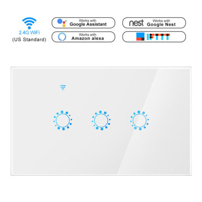 Chargez l&#39;image dans la visionneuse de la galerie, [TUYA Smart Home] TUYA WiFi Smart Touch Switch Home Light Fan Remote Control 1/2/3/4/5/6 Gang Wall Switch Panel - Polar Tech Australia
