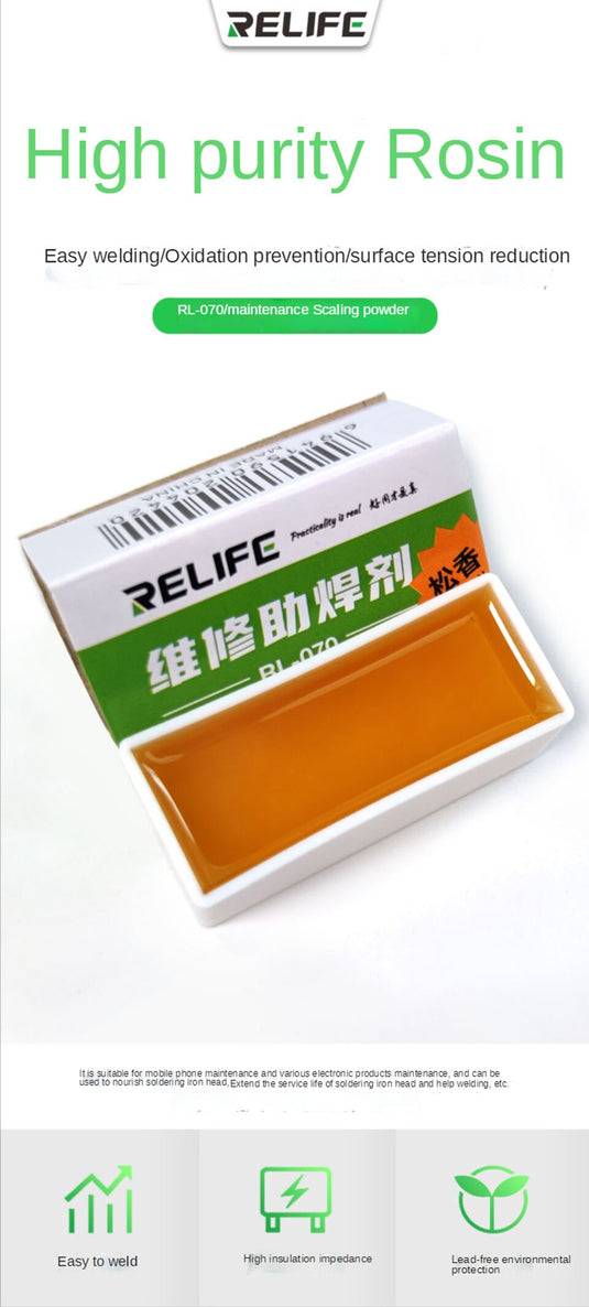 [RL-070] RELIFE High-Purity Rosin Solder Paste Welding Mobile Phone Auxiliary Soldering Oil Soldering Tin - Polar Tech Australia