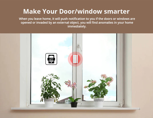 [TUYA Smart Home] Battery Powdered Door & Window Sensor Alarm Burglary Detector Home Security - Polar Tech Australia