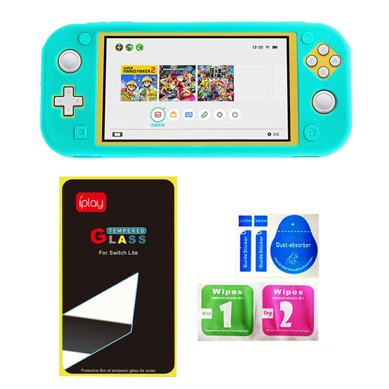 Chargez l&#39;image dans la visionneuse de la galerie, Switch Lite Game Host Silicone Full Coverage Protective Case with Screen Protector(Mint Green) - Polar Tech Australia
