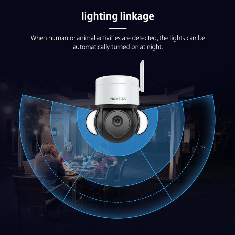 Cargue la imagen en el visor de la galería, [TUYA Smart Home][WIFI Version][With Flood Light] Tuya 5MP Wireless WIFI Full HD IP65 Outdoor PTZ Security Camera - Polar Tech Australia
