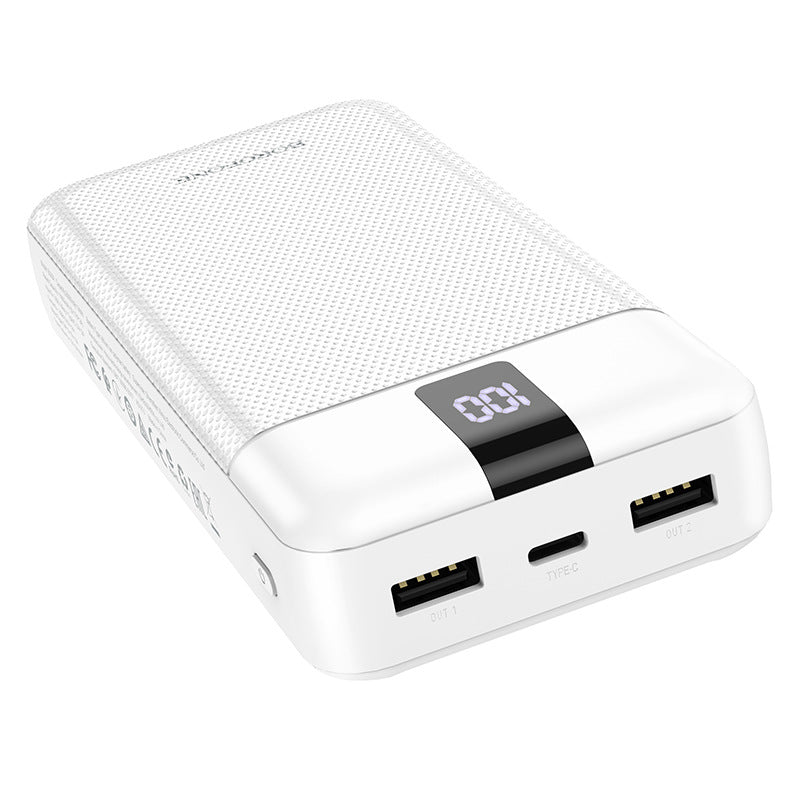 Cargue la imagen en el visor de la galería, [BJ20A][20000mAh] BOROFONE Fast Charging Power Bank Built-in Micro/USB-C/Lighting Cable - White - Polar Tech Australia
