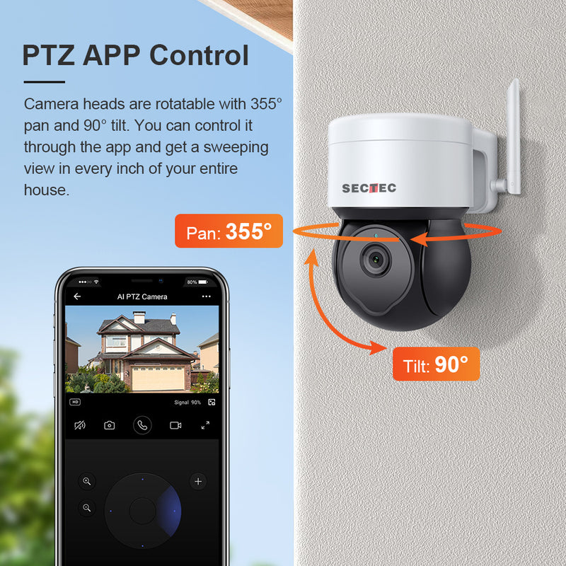 Load image into Gallery viewer, [TUYA Smart Home][WIFI Version] Tuya HD 3MP Wireless WIFI Full Color Day &amp; night IP65 Outdoor PTZ Security Camera - Polar Tech Australia
