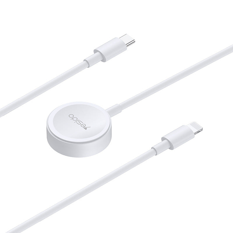 Cargue la imagen en el visor de la galería, [CA113] Yesido 2 in 1 Apple Watch Magnetic Wireless Charger Cable &amp; USB C To Lightning Cable - Polar Tech Australia
