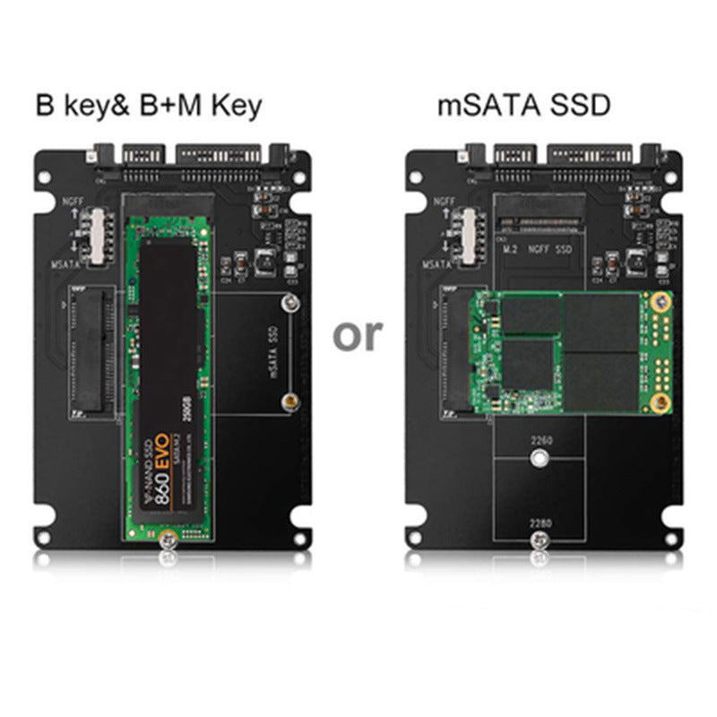 Chargez l&#39;image dans la visionneuse de la galerie, 2 in 1 - M.2 NGFF SSD &amp; MSATA SSD to SATA Adapter Board - Polar Tech Australia
