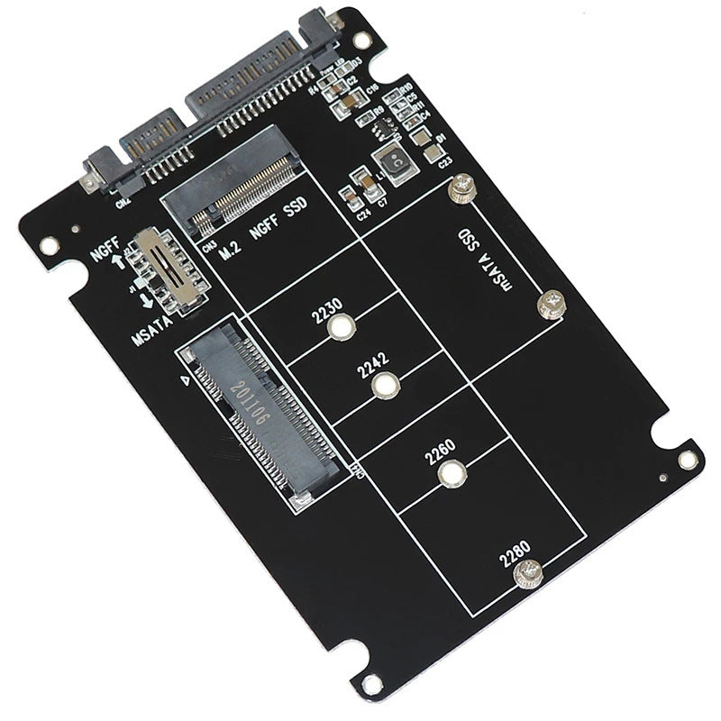 Chargez l&#39;image dans la visionneuse de la galerie, 2 in 1 - M.2 NGFF SSD &amp; MSATA SSD to SATA Adapter Board - Polar Tech Australia
