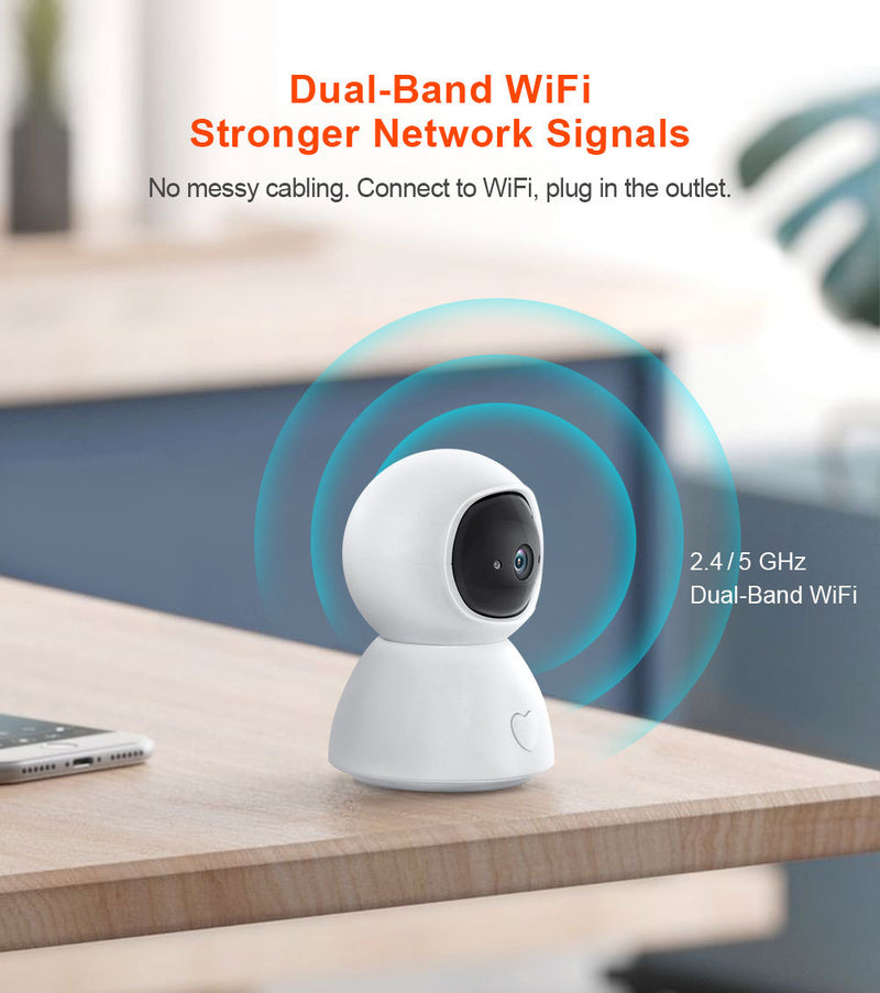 Load image into Gallery viewer, [TUYA Smart Home][Support Dual 2.5GHz/5GHz Band WIFI] Full HD 4MP Wireless WIFI indoor Security Camera - Polar Tech Australia
