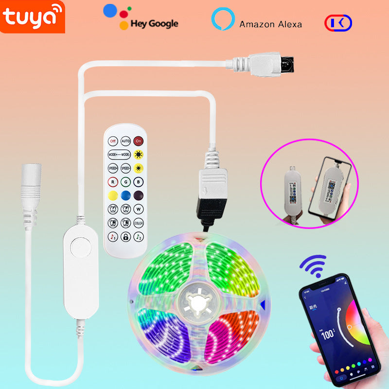 Load image into Gallery viewer, [TUYA Smart Home] IP65 Indoor Outdoor Waterproof Smart Remote Control RGB LED Light Strip Music/Game/Movie Synchronization - Polar Tech Australia
