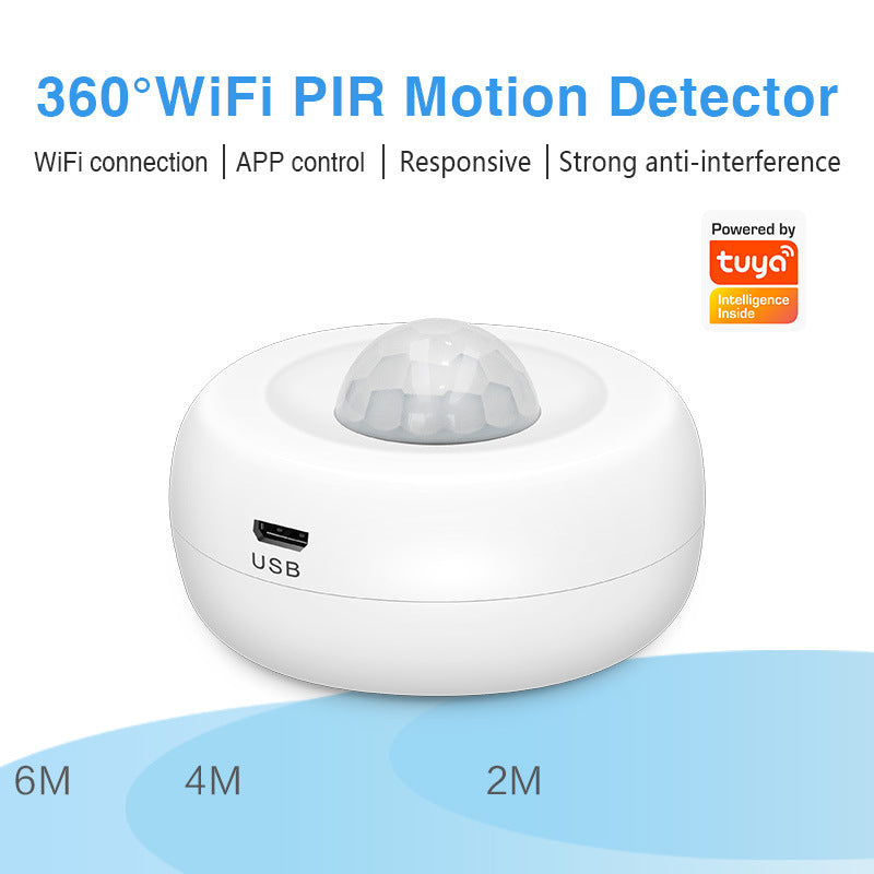 Cargue la imagen en el visor de la galería, [TUYA Smart Home] Battery &amp; Wired Powdered 360 Degree WIFI Infrared Detector PIR Motion Detect Sensor Smart Home Security - Polar Tech Australia
