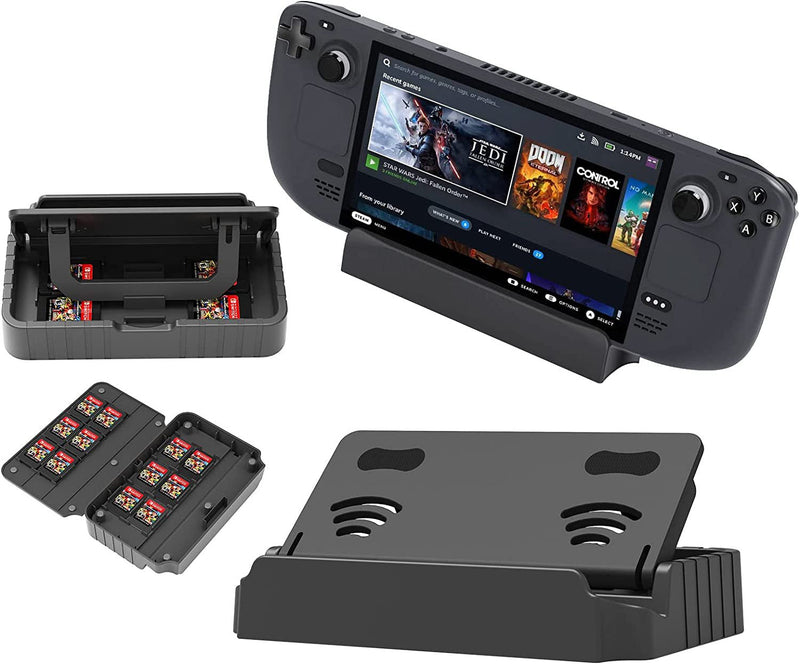 Cargue la imagen en el visor de la galería, Switch/Switch Lite/Switch OLED - Stand Holder Multi function Dock With Game Card Storage - Polar Tech Australia
