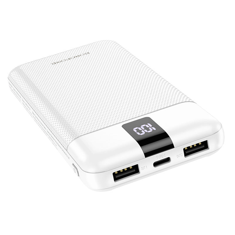 Cargue la imagen en el visor de la galería, [BJ20][10000mAh] BOROFONE Fast Charging Power Bank Built-in Micro/USB-C/Lighting Cable - White - Polar Tech Australia
