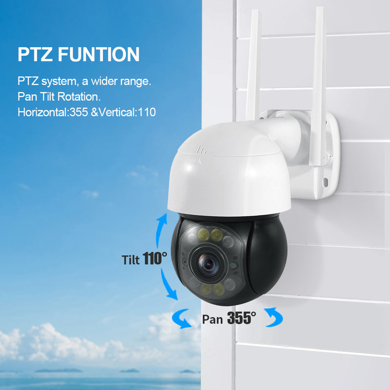 Chargez l&#39;image dans la visionneuse de la galerie, [TUYA Smart Home] Tuya 5MP Wireless WIFI Full HD IP65 Outdoor PTZ Security Camera - Polar Tech Australia
