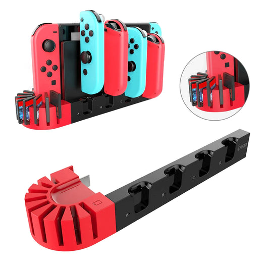 Nintendo Switch Joy-Con Console Holder Charging Stand Base with LED Indicator & Card Slot - Polar Tech Australia