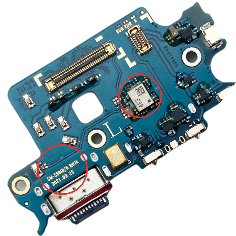 Cargue la imagen en el visor de la galería, Samsung Galaxy S22 5G (SM-S901) Charging Port &amp; Sim Reader &amp; Mic Sub Board - Polar Tech Australia
