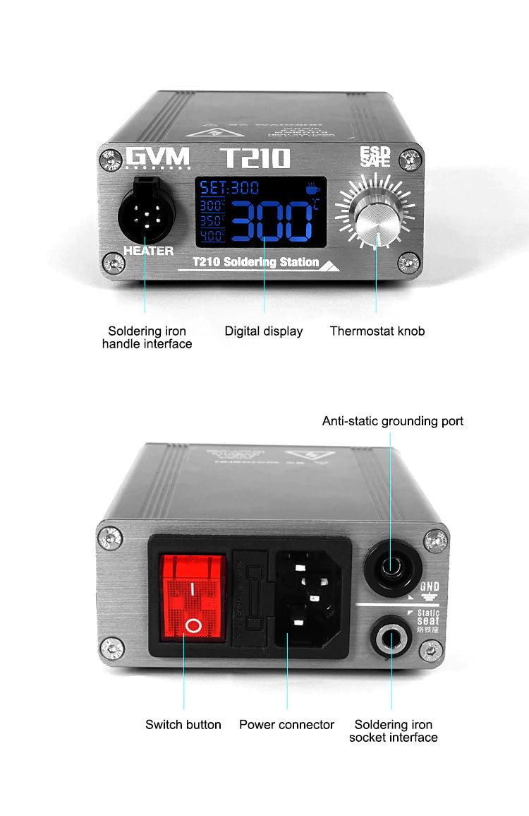 Chargez l&#39;image dans la visionneuse de la galerie, [T12-XS] SUNSHINE GVM Soldering Station Professional Mobile Phone Repair Tool Instant Temperature Soldering Station Quick Heating - Polar Tech Australia
