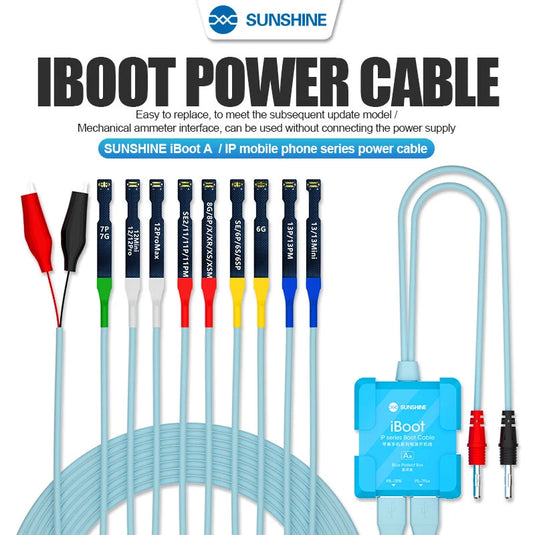 [iBoot A] Sunshine iBoot iPhone Repair Power Intelligent Anti-burn Power-on Power Cord Battery Boot Function Test Cable For iPhone 6-14 Pro Max - Polar Tech Australia