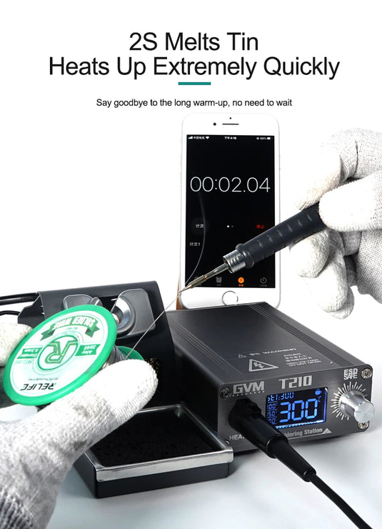 [T12-XS] SUNSHINE GVM Soldering Station Professional Mobile Phone Repair Tool Instant Temperature Soldering Station Quick Heating - Polar Tech Australia