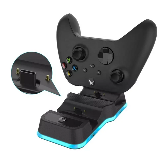 Xbox Series X/S Dual Charging Station with Dual USB-C Ports & LED Indicator - Polar Tech Australia