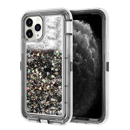 Apple iPhone 11/Pro/Max Glitter Clear Transparent Liquid Sand Watering Case - Polar Tech Australia