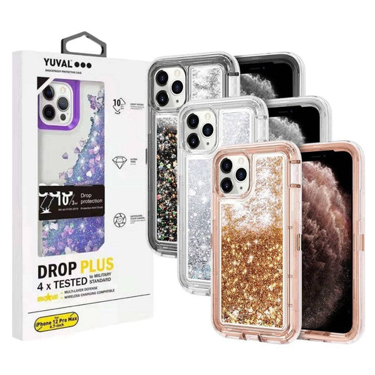 YUYAL Apple iPhone 13/Mini/Pro/Max Glitter Clear Transparent Liquid Sand Watering Case - Polar Tech Australia