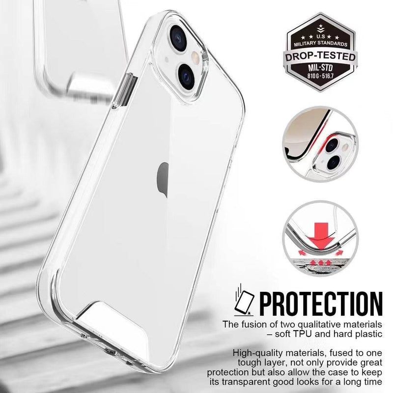 Cargue la imagen en el visor de la galería, Apple iPhone 14/14 Plus/14 Pro/14 Pro Max SPACE Transparent Rugged Clear Shockproof Case Cover - Polar Tech Australia
