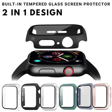 Apple Watch Series 1/2/3 38mm & 42mm Full Covered 2 in 1 Case & Tempered Glass Protector - Polar Tech Australia