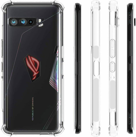 ASUS Rog Phone 5 Clear Shock Absorbing Transparent Heavy Duty Protective Case - Polar Tech Australia